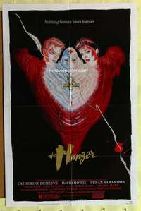 d334 HUNGER one-sheet movie poster '83 Catherine Deneuve, David Bowie