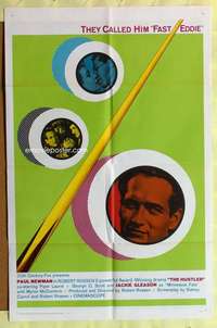 d336 HUSTLER one-sheet movie poster R64 Paul Newman, Jackie Gleason