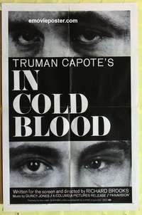 d345 IN COLD BLOOD one-sheet movie poster '68 Robert Blake, Scott Wilson