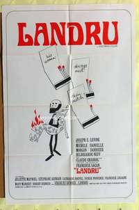 d387 LANDRU one-sheet movie poster '63 Claude Chabrol's Bluebeard bio!