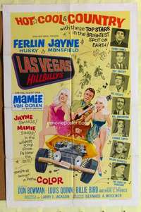 d388 LAS VEGAS HILLBILLYS one-sheet movie poster '66 Mansfield, Van Doren