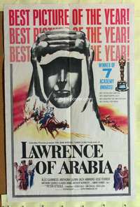 d394 LAWRENCE OF ARABIA style D one-sheet movie poster '62 David Lean