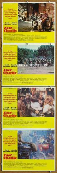 d015 FAST CHARLIE 4 movie lobby cards '79 biker David Carradine!