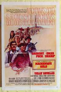 d418 MacKENNA'S GOLD one-sheet movie poster '69 Gregory Peck, Omar Sharif
