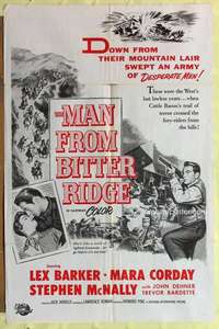 d450 MAN FROM BITTER RIDGE military one-sheet movie poster '55 Lex Barker