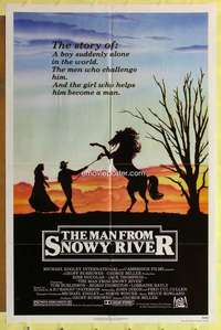 d451 MAN FROM SNOWY RIVER one-sheet movie poster '82 George Miller, Aussie!