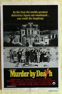 d507 MURDER BY DEATH one-sheet movie poster '76 Charles Addams artwork!
