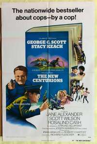 d524 NEW CENTURIONS one-sheet movie poster '72 George C. Scott, Fleischer