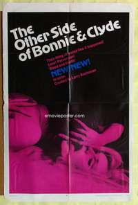 d549 OTHER SIDE OF BONNIE & CLYDE one-sheet movie poster '68 perversion!