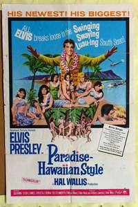 d556 PARADISE HAWAIIAN STYLE one-sheet movie poster '66 Elvis Presley