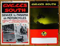 d006 CYCLES SOUTH movie pressbook '71 Denver to Panama on bikes!