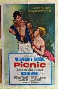 d565 PICNIC one-sheet movie poster R61 William Holden, Kim Novak