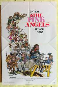 d032 PINK ANGELS one-sheet movie poster '71 Steffenhagen art of gay bikers!