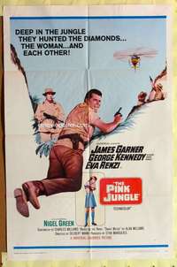 d566 PINK JUNGLE one-sheet movie poster '68 James Garner, George Kennedy