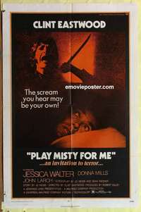 d570 PLAY MISTY FOR ME one-sheet movie poster '71 classic Clint Eastwood!