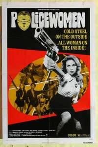 d572 POLICEWOMEN one-sheet movie poster '74 cold steel on the outside!