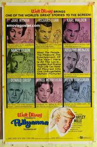 d573 POLLYANNA one-sheet movie poster '60 Hayley Mills, Jane Wyman