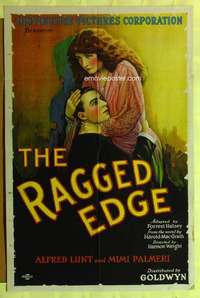 d596 RAGGED EDGE one-sheet movie poster '23 Alfred Lunt stone litho!