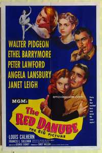 d603 RED DANUBE one-sheet movie poster '49 Janet Leigh, Angela Lansbury