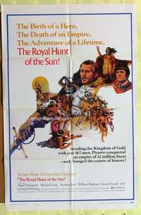 d632 ROYAL HUNT OF THE SUN style B one-sheet movie poster '69 Robert Shaw