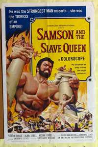 d636 SAMSON & THE SLAVE QUEEN one-sheet movie poster '64 Umberto Lenzi