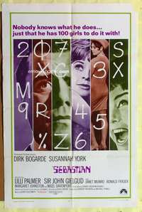 d646 SEBASTIAN one-sheet movie poster '68 Dirk Bogarde, Susannah York