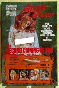 d647 SECOND COMING OF EVA one-sheet movie poster '74 Brigitte Maier