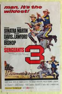 d656 SERGEANTS 3 one-sheet movie poster '62 Frank Sinatra, Dean Martin