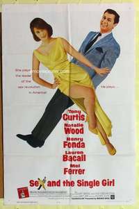 d663 SEX & THE SINGLE GIRL one-sheet movie poster '65 Curtis, Natalie Wood