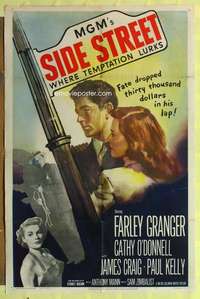 d677 SIDE STREET one-sheet movie poster '50 Farley Granger, O'Donnell