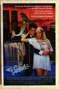 d715 SPLASH one-sheet movie poster '84 Tom Hanks, mermaid Daryl Hannah!