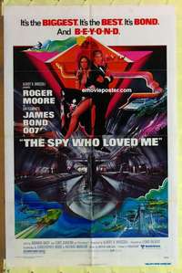 d722 SPY WHO LOVED ME one-sheet movie poster '77 Moore as James Bond!