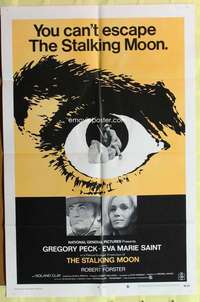 d728 STALKING MOON style B one-sheet movie poster '68 Gregory Peck, Saint