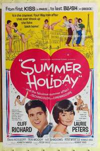 d752 SUMMER HOLIDAY one-sheet movie poster '63 Richard, Laurie Peters