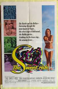 d765 SWEET RIDE one-sheet movie poster '68 1st Jacqueline Bisset, topless!