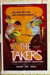 d773 TAKERS one-sheet movie poster '71 the limit of erotic experiences!