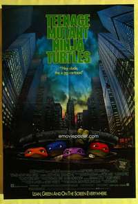d786 TEENAGE MUTANT NINJA TURTLES one-sheet movie poster '90 live action!