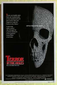 d796 TERROR IN THE AISLES one-sheet movie poster '84 cool skull image!