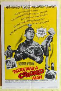 d804 THERE WAS A CROOKED MAN one-sheet movie poster '61 Norman Wisdom