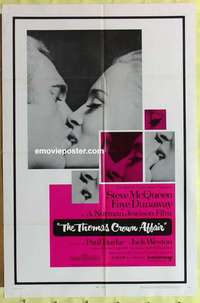 d809 THOMAS CROWN AFFAIR one-sheet movie poster '68 Steve McQueen