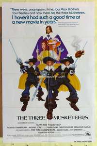 d811 THREE MUSKETEERS one-sheet movie poster '74 Raquel Welch, Gomez art!
