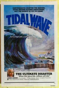 d827 TIDAL WAVE one-sheet movie poster '75 the ultimate disaster image!