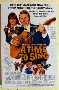 d832 TIME TO SING one-sheet movie poster '68 Hank Williams Jr., Fabares