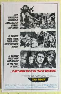 d853 TRAIN style A one-sheet movie poster '65 Burt Lancaster, Frankenheimer