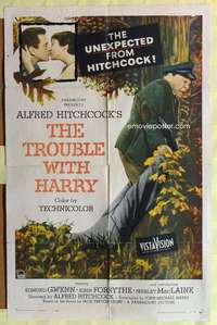 d861 TROUBLE WITH HARRY one-sheet movie poster '55 Alfred Hitchcock