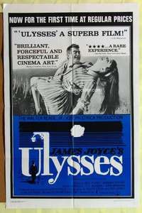 d885 ULYSSES one-sheet movie poster '67 Milo O'Shea, James Joyce classic!