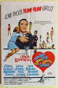 d890 UNDER THE YUM-YUM TREE one-sheet movie poster '63 Jack Lemmon, Lynley