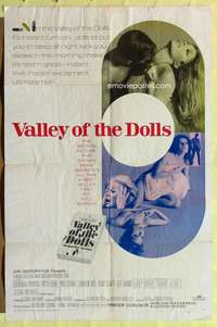 d908 VALLEY OF THE DOLLS one-sheet movie poster '67 sexy Sharon Tate!