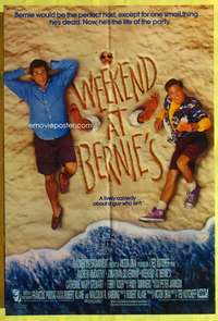 d939 WEEKEND AT BERNIE'S one-sheet movie poster '89 McCarthy, Silverman