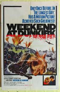 d940 WEEKEND AT DUNKIRK one-sheet movie poster '65 Jean-Paul Belmondo